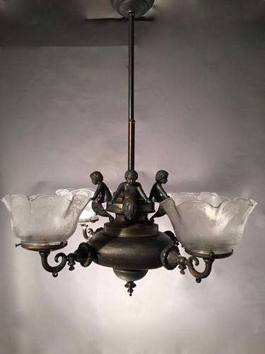 Cherub Gas Chandelier